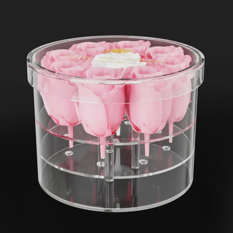 Acrylic Flower Box Round-R3